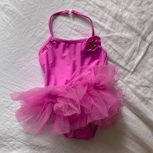 NWOT❗️OP infant halter one piece swimsuit, tutu fringe, orchid pink